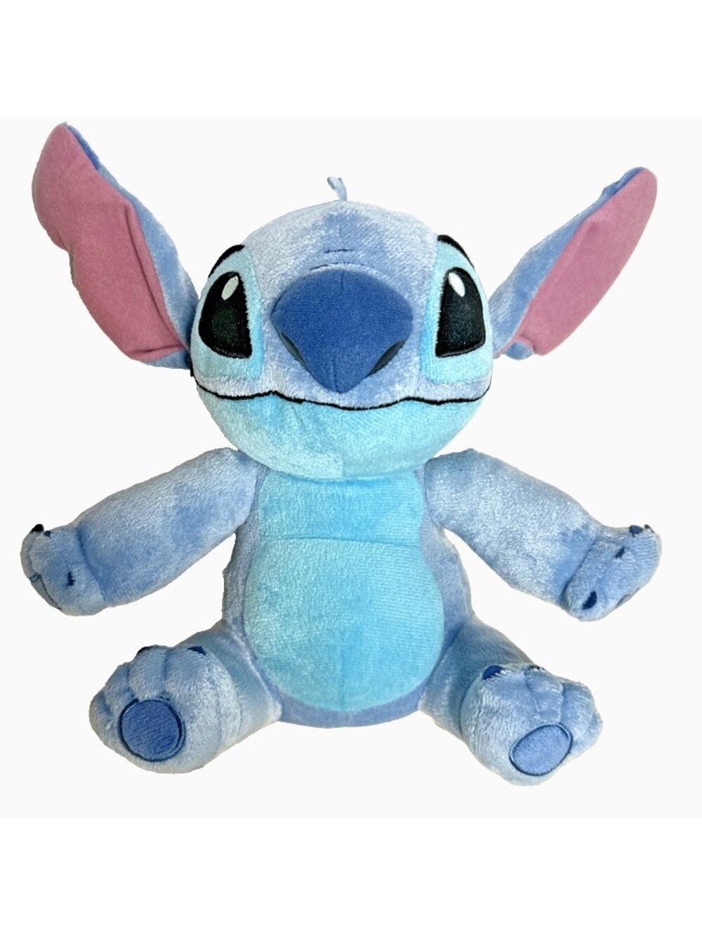 Disney Stitch 10" Plush Stuffed Animal Sky Blue Pink Ears Adorable Kids Adults